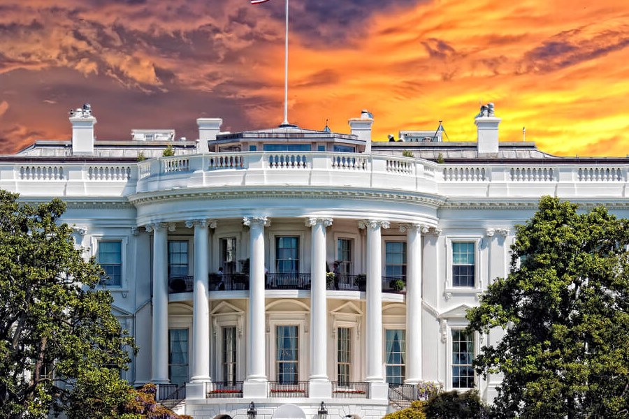 Presidential Wine Favorite Wines Of Presidents - Beautiful Photograph of The White House at Sunset